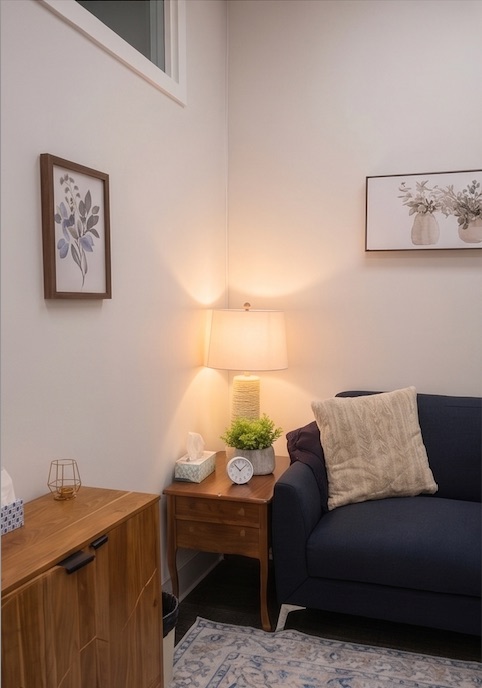 Calm, private therapy office at Sonder Counselling Group in Calgary SW